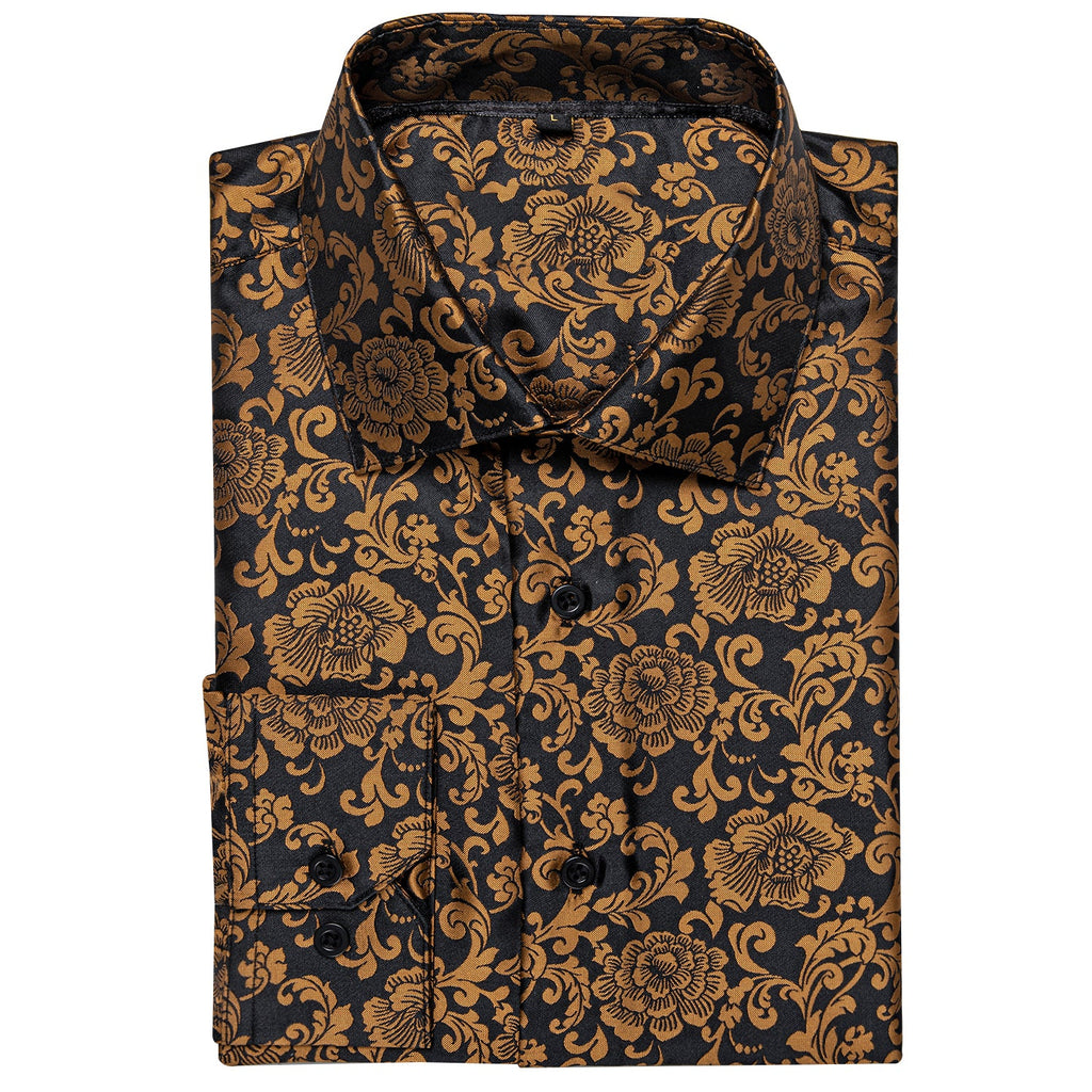 GentCrest Gold Floral Shirt - Image 3