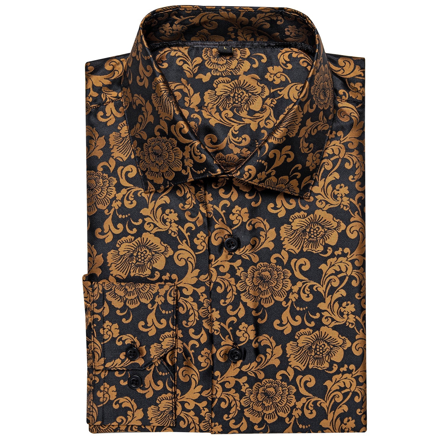 GentCrest Gold Floral Shirt - Image 3