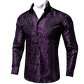 Dark Purple Floral Dress Shirt - GentCrest