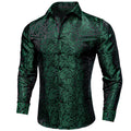 Dark Green Paisley Dress Shirt - GentCrest