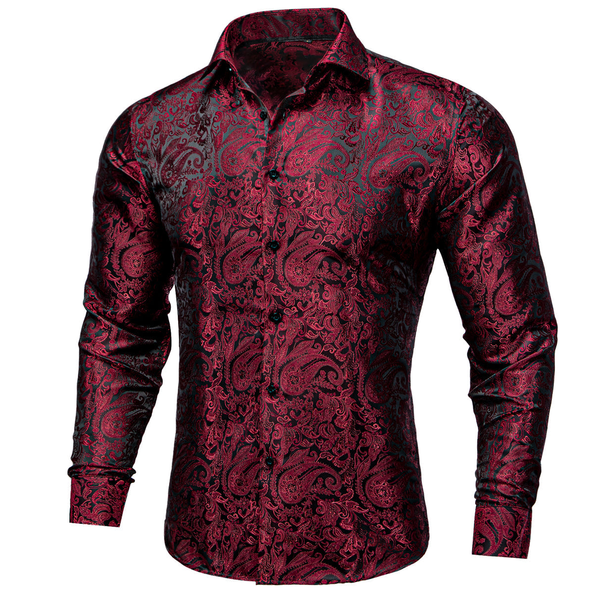 GentCrest Red Paisley Shirt - Image 1