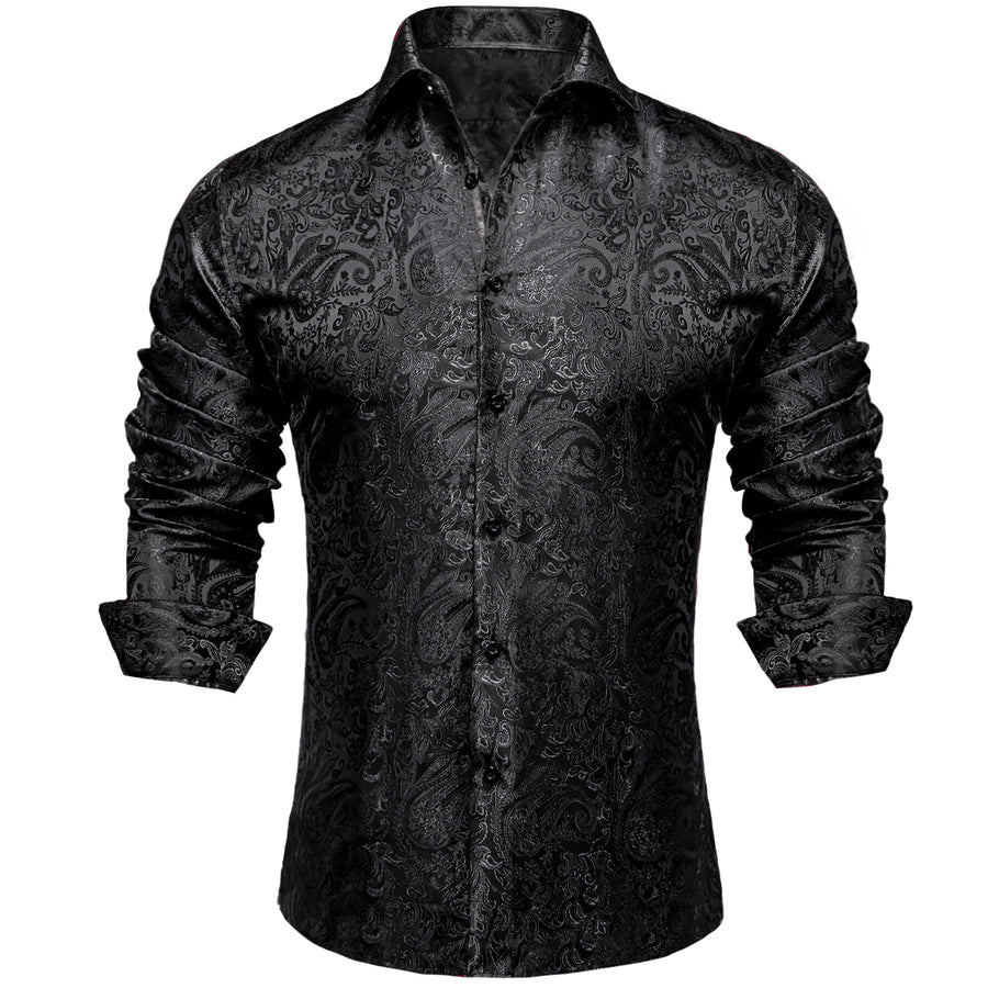 GentCrest Black Paisley Shirt - Image 1