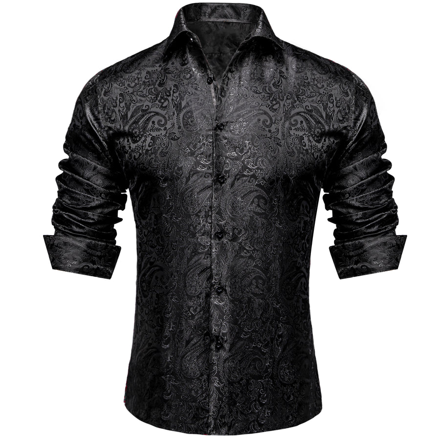GentCrest Black Paisley Shirt - Image 2