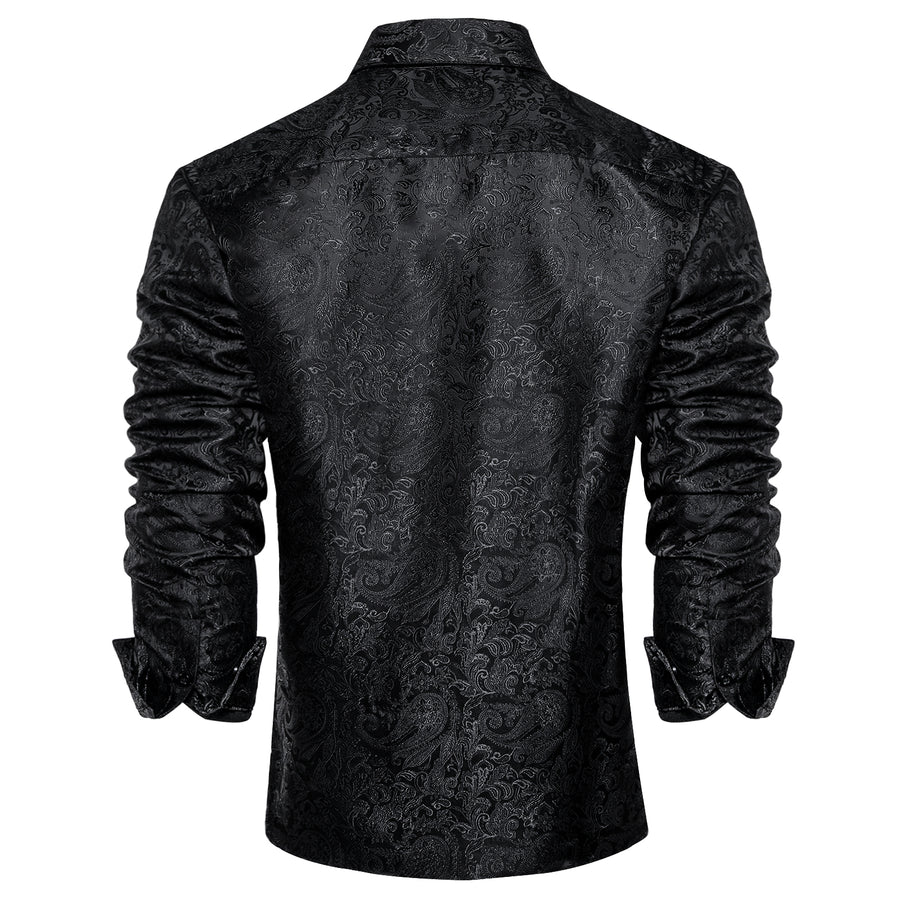 GentCrest Black Paisley Shirt - Image 3