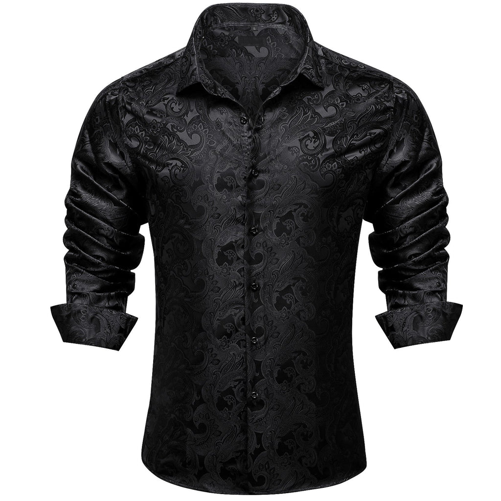 GentCrest Black Paisley Shirt - Image 1