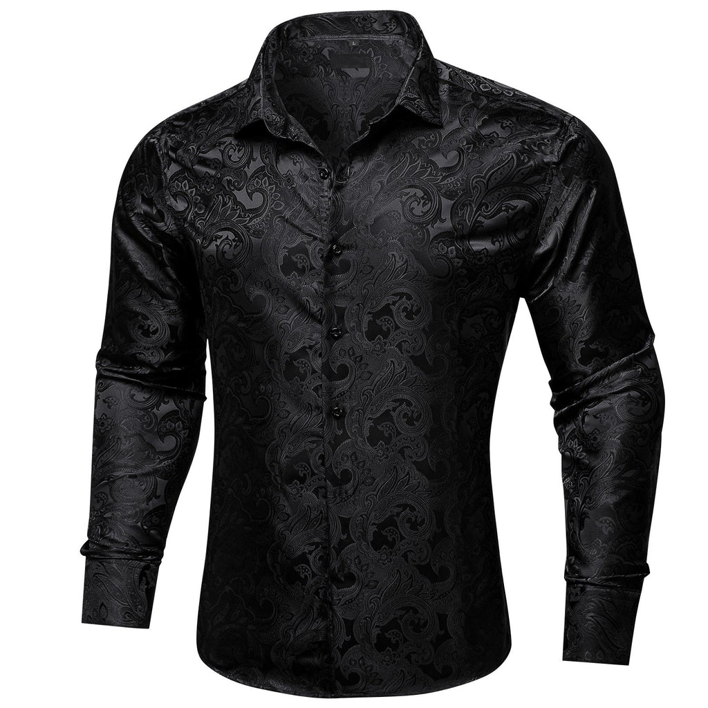 GentCrest Black Paisley Shirt - Image 2
