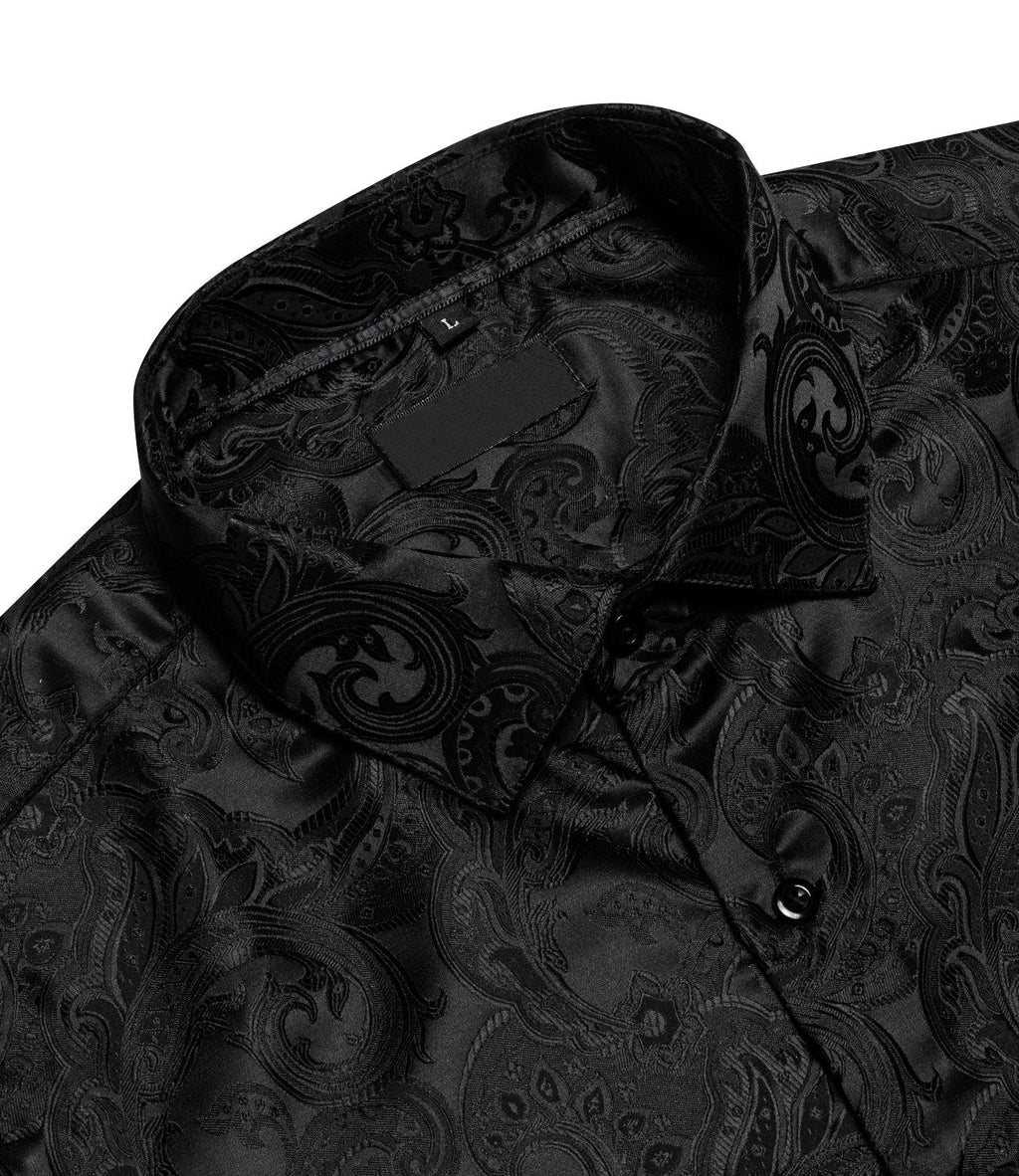 GentCrest Black Paisley Shirt - Image 3
