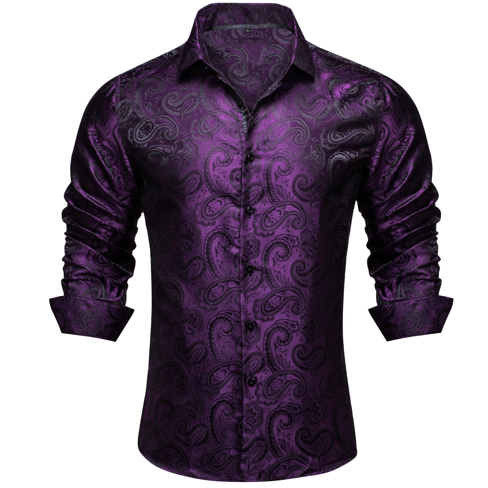 GentCrest Purple Paisley Shirt - Image 1