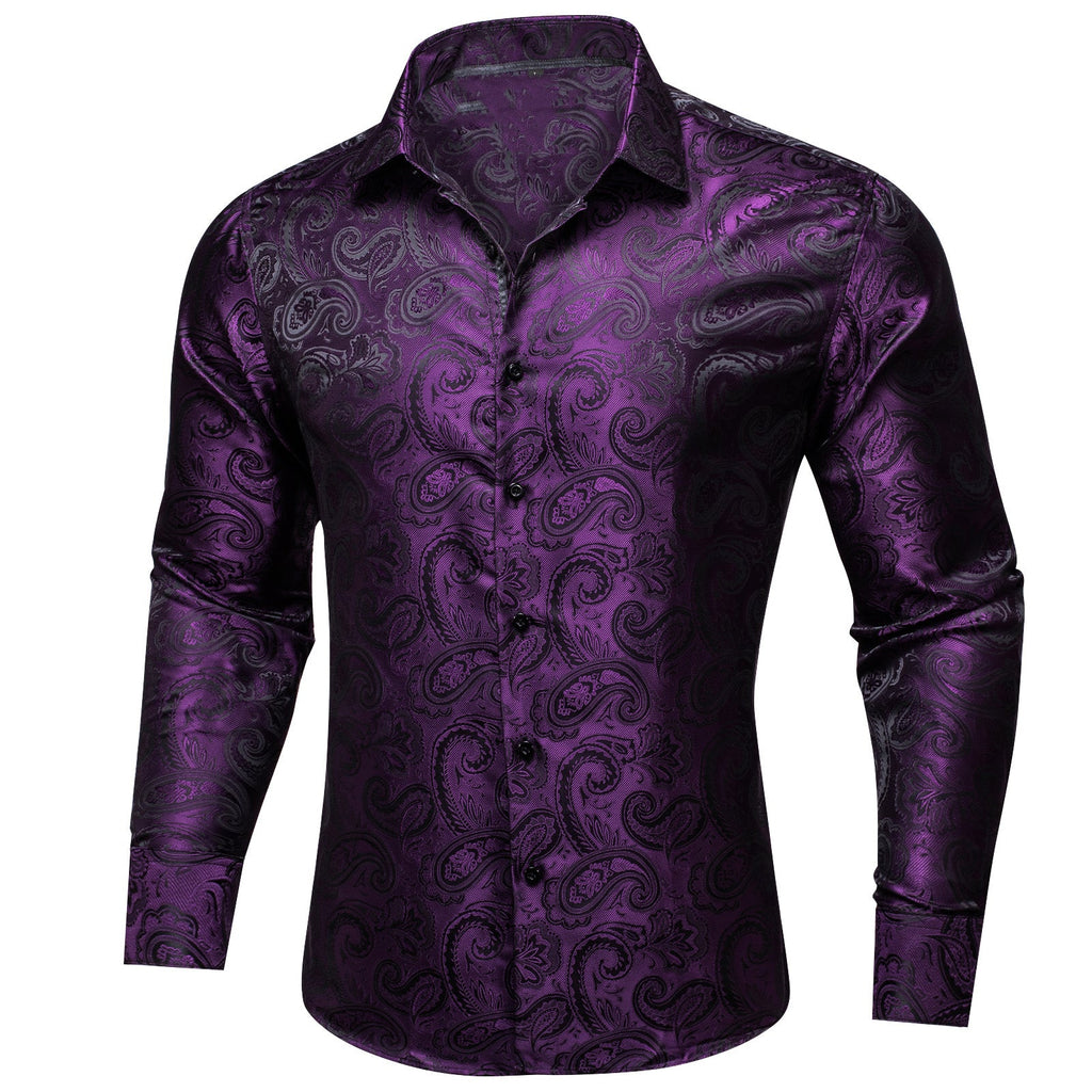 GentCrest Purple Paisley Shirt - Image 2