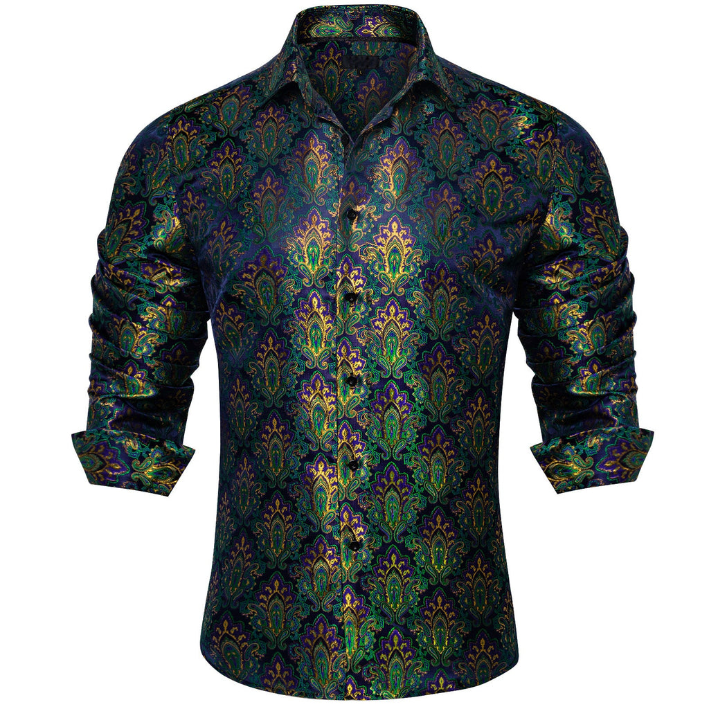 GentCrest Green Paisley Shirt - Image 1