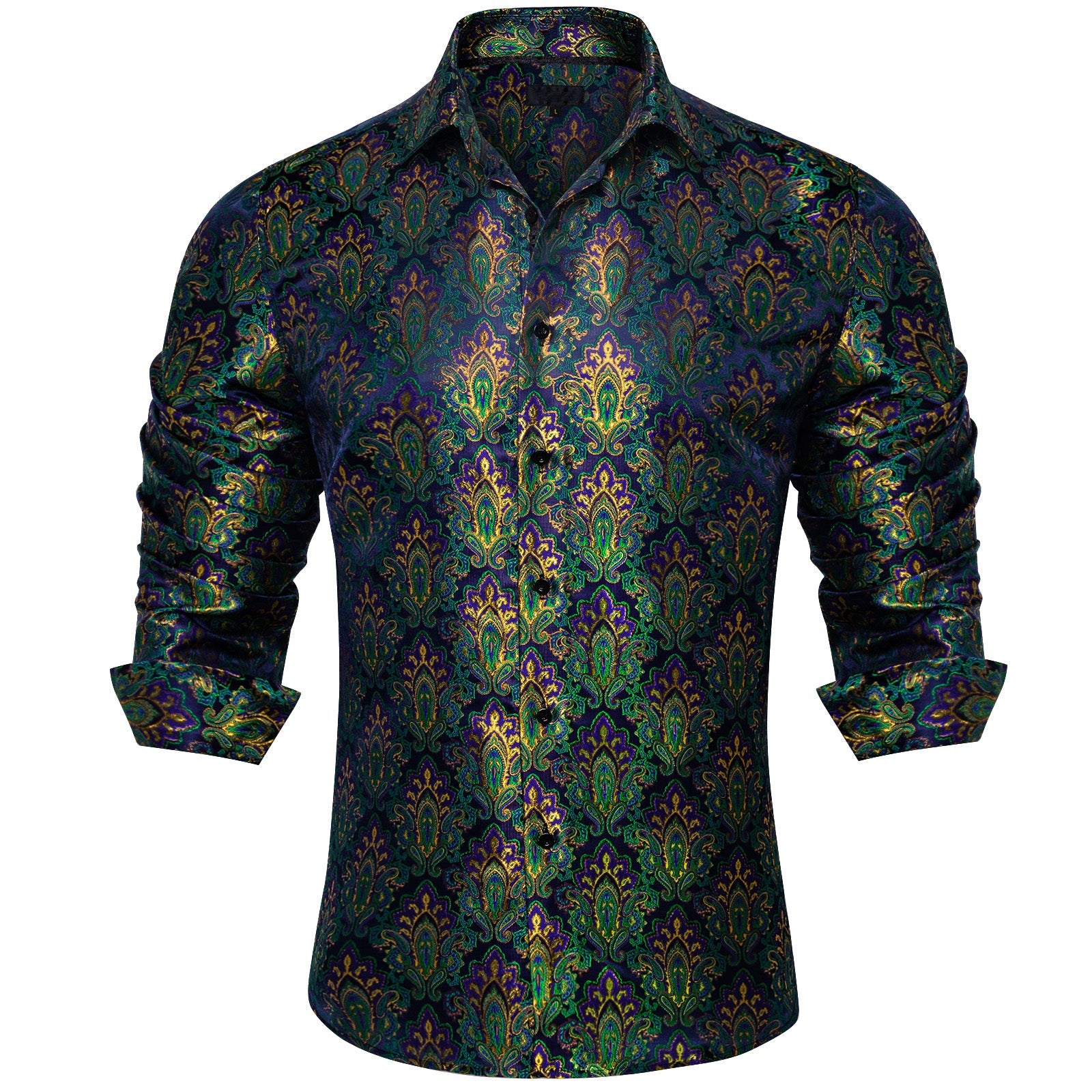 GentCrest Green Paisley Shirt - Image 1
