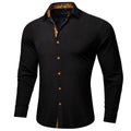 Black With Gold Paisley Accent Dress Shirt - GentCrest