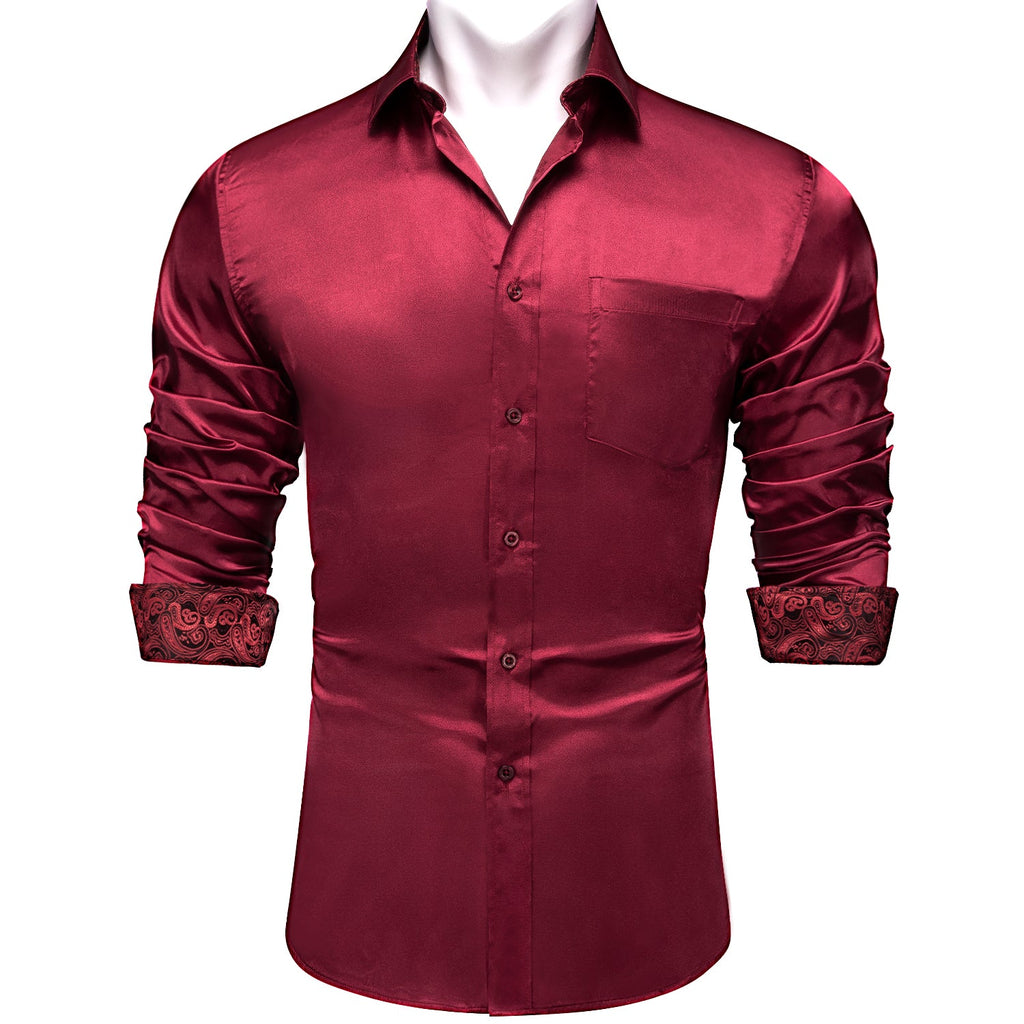 GentCrest Red Paisley Shirt - Image 1