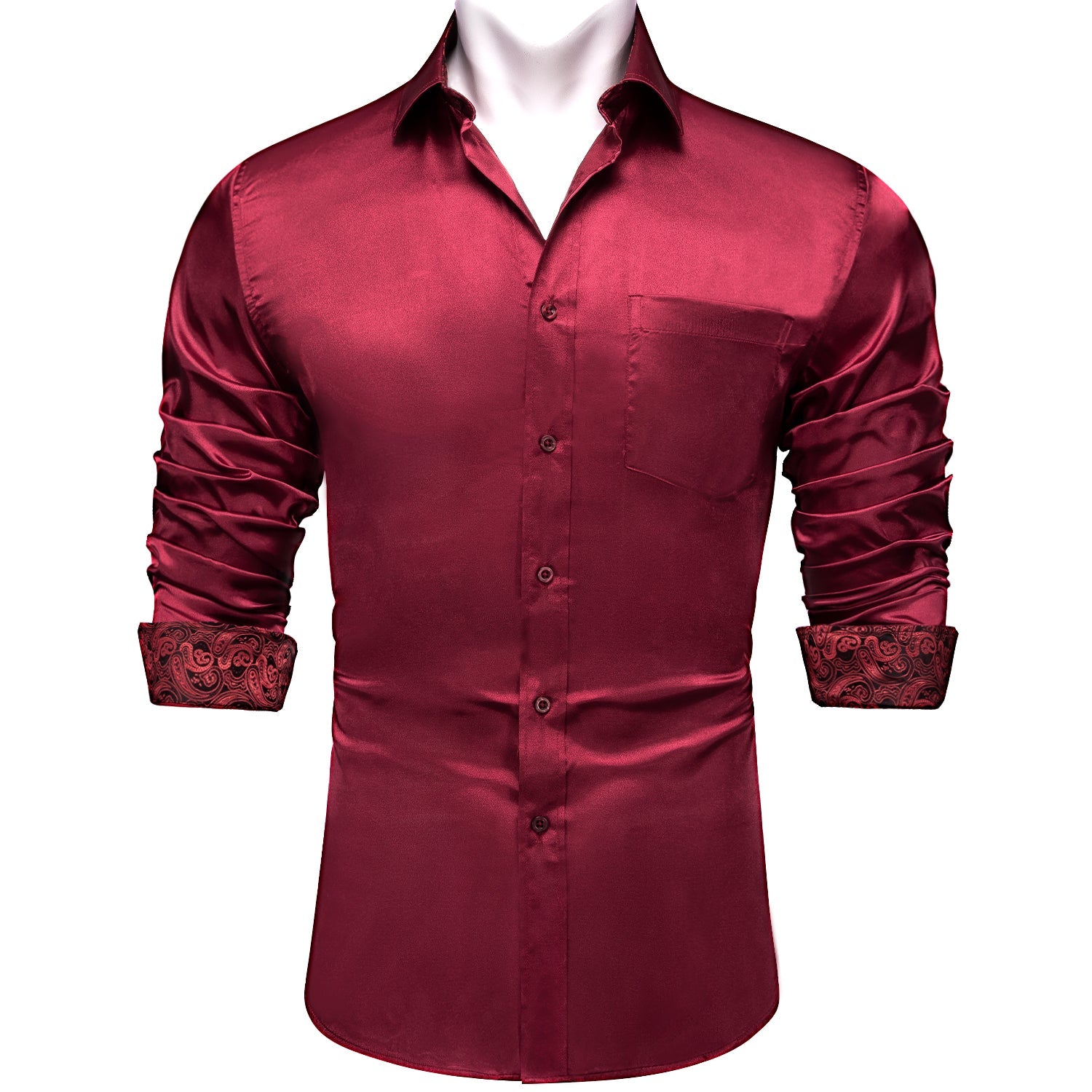 GentCrest Red Paisley Shirt - Image 1