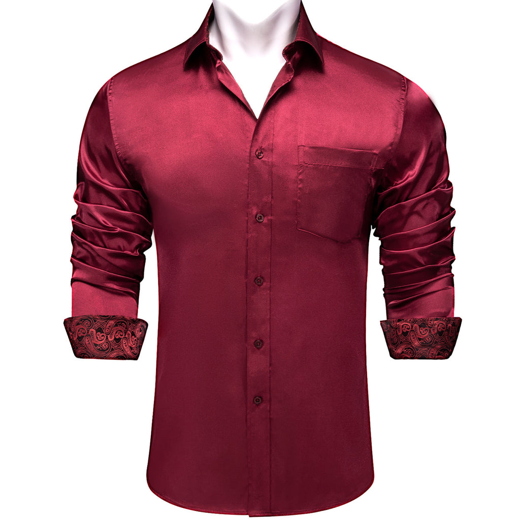 GentCrest Red Paisley Shirt - Image 1