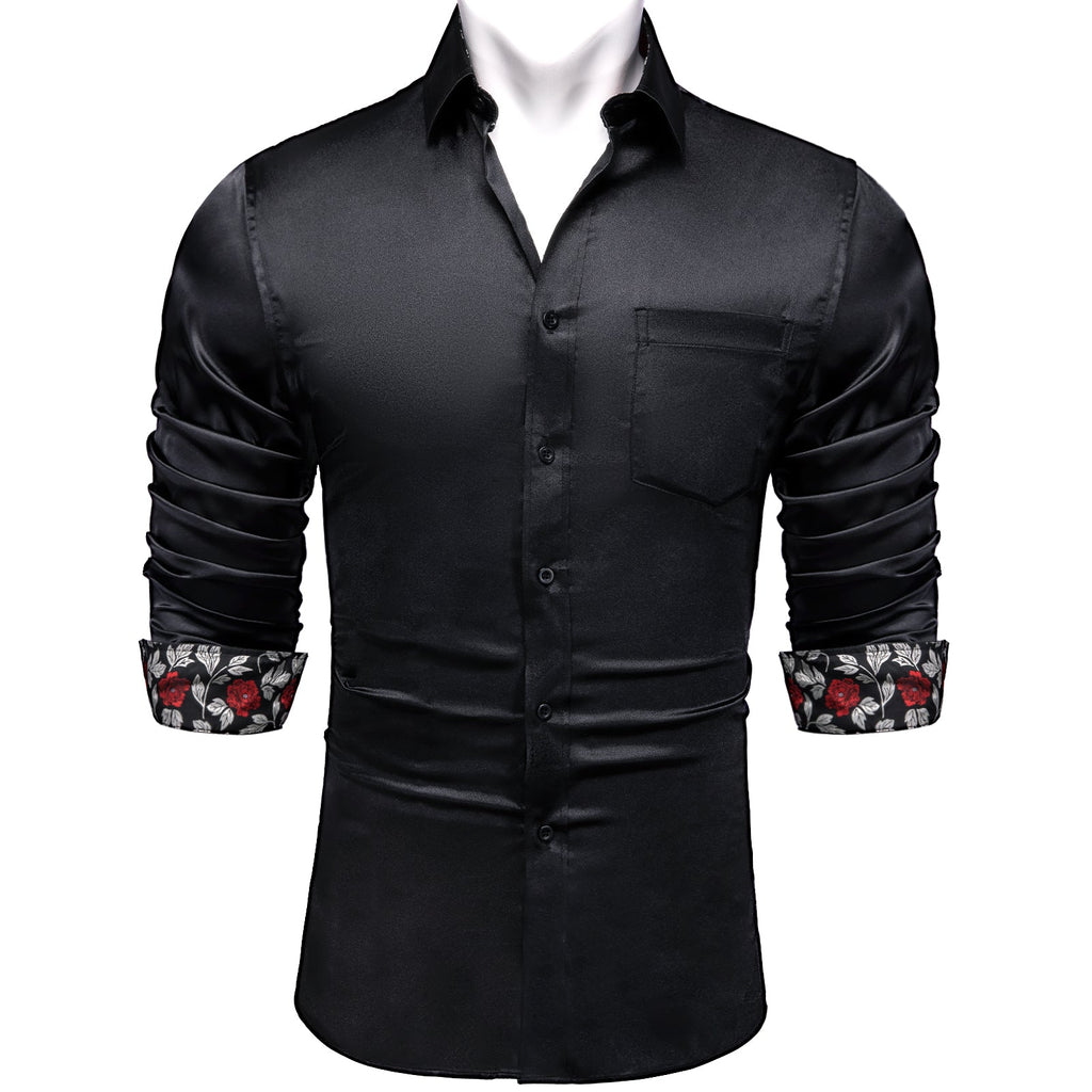 GentCrest Black Solid Shirt - Image 1