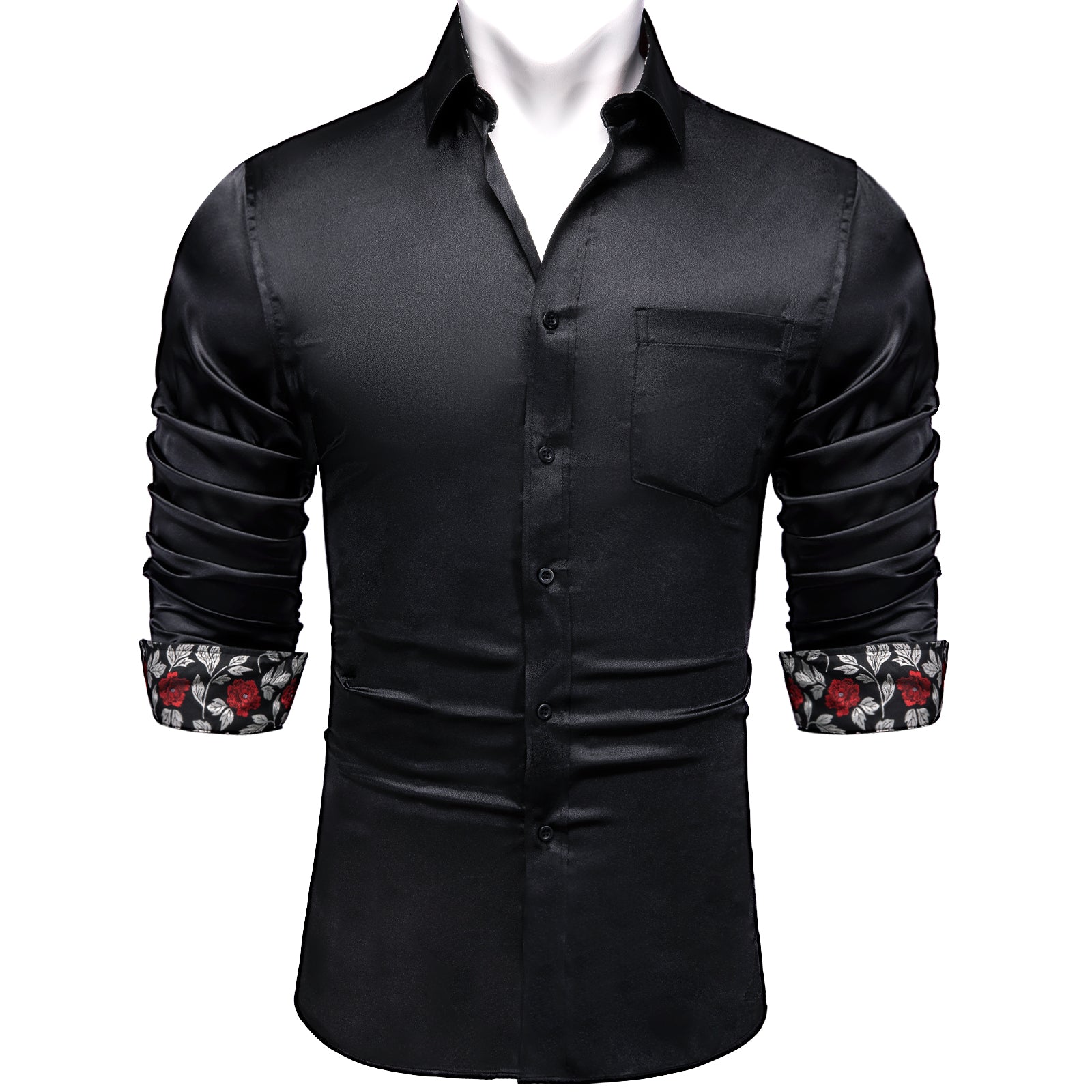 GentCrest Black Solid Shirt - Image 1