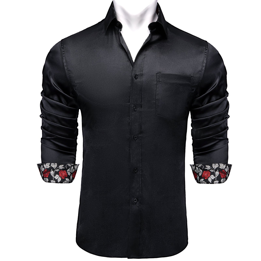 GentCrest Black Solid Shirt - Image 2