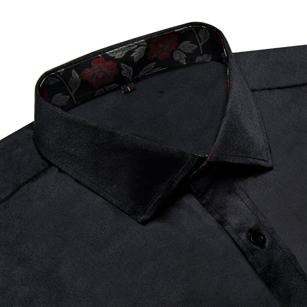GentCrest Black Solid Shirt - Image 3