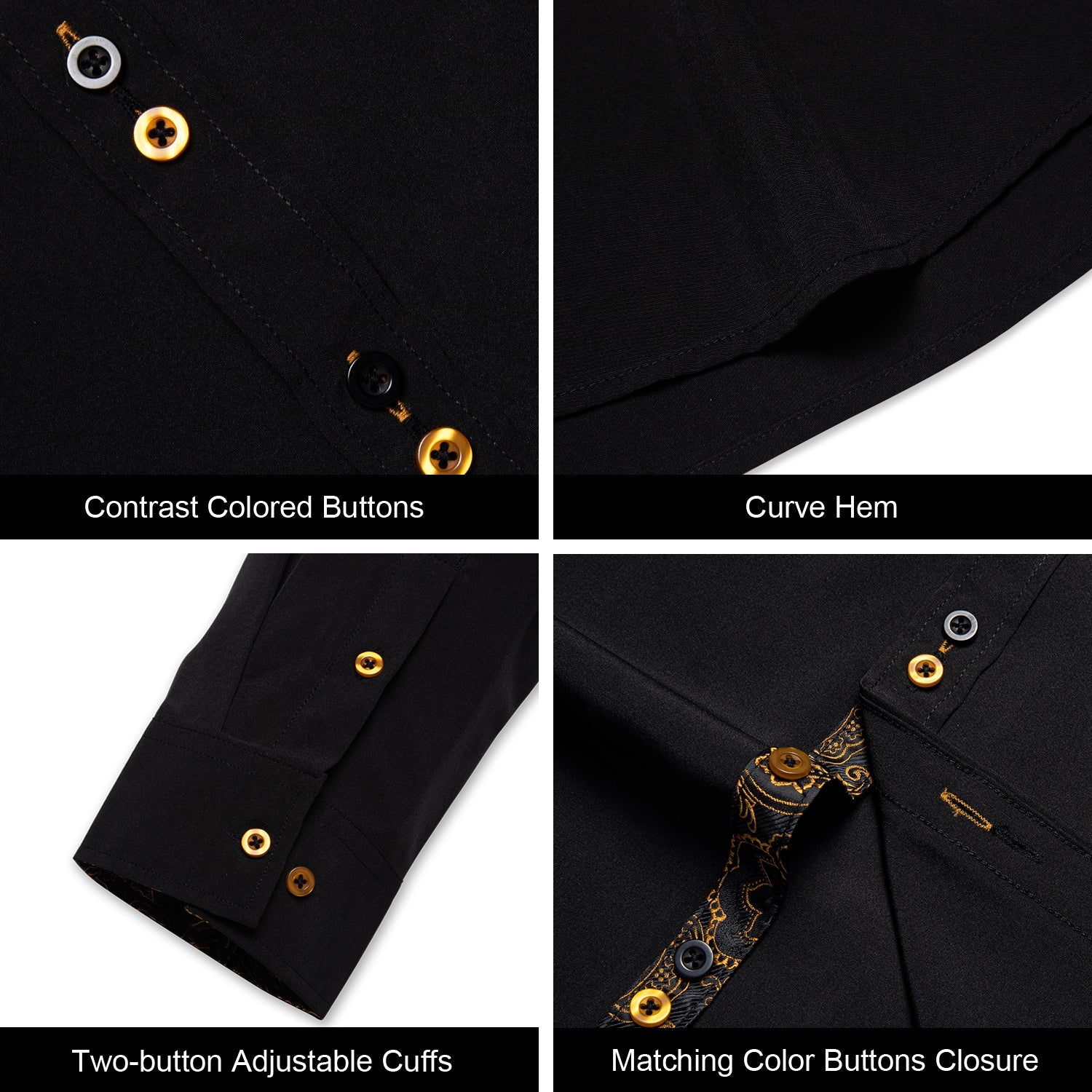 GentCrest Black Paisley Shirt - Image 6