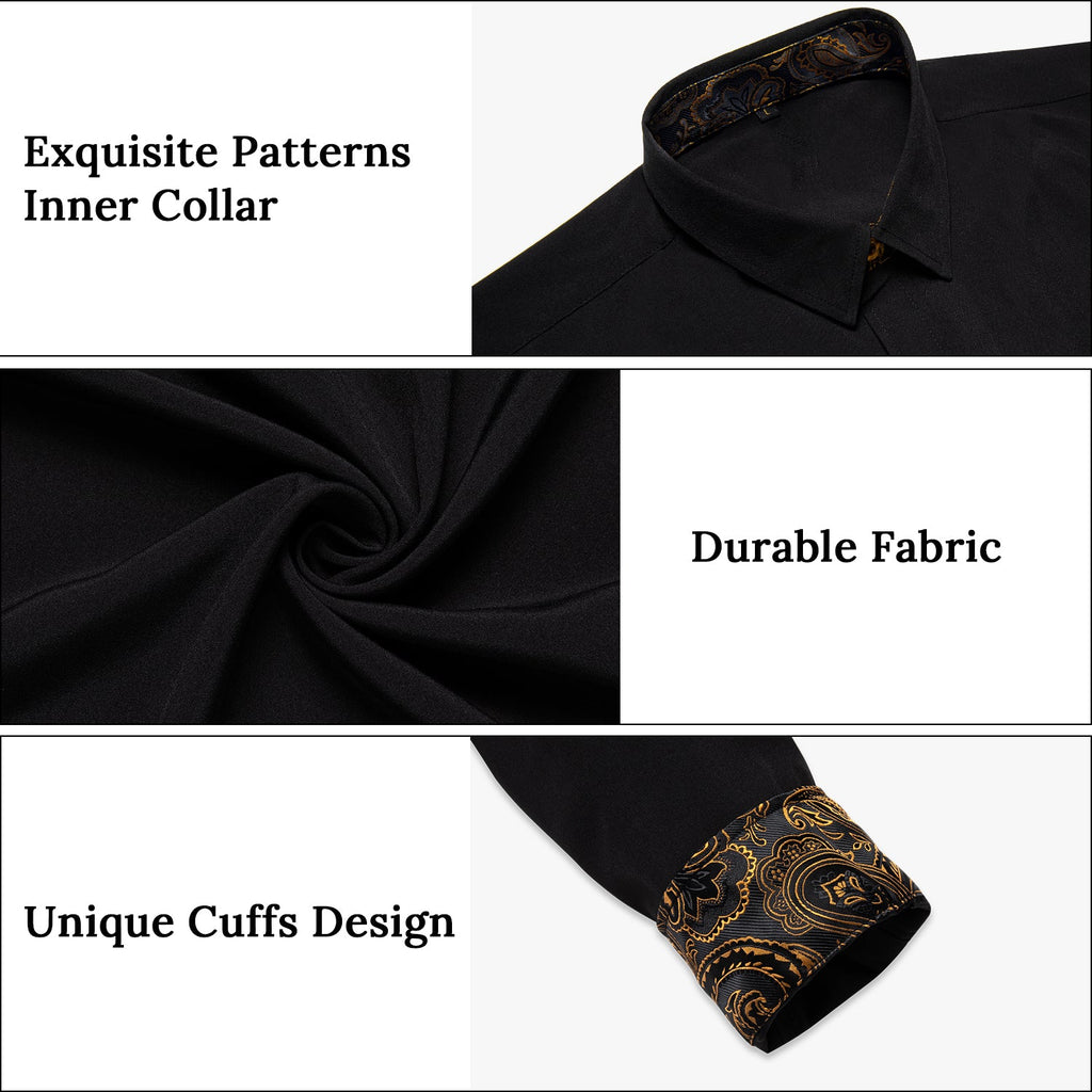 GentCrest Black Paisley Shirt - Image 7