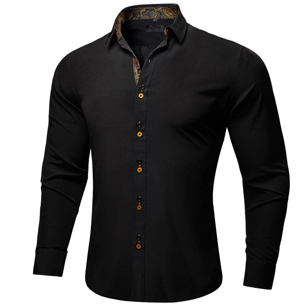GentCrest Black Paisley Shirt - Image 1