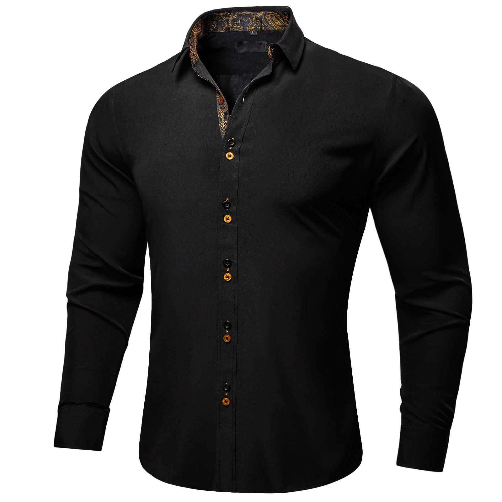 GentCrest Black Paisley Shirt - Image 1