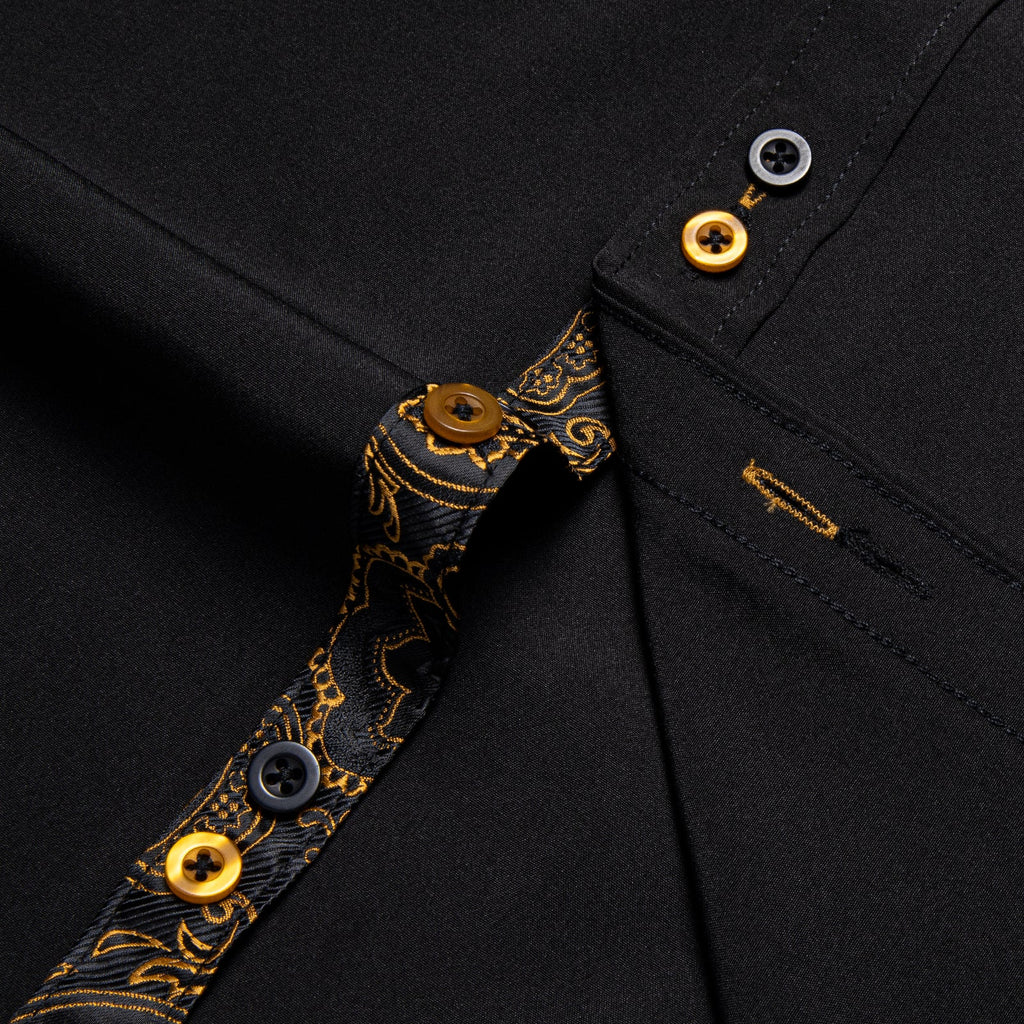 GentCrest Black Paisley Shirt - Image 4