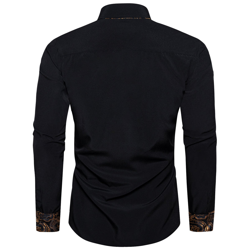 GentCrest Black Paisley Shirt - Image 2