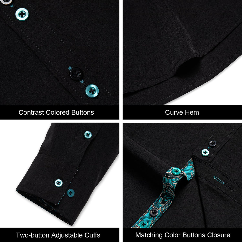 GentCrest Black Paisley Shirt - Image 5