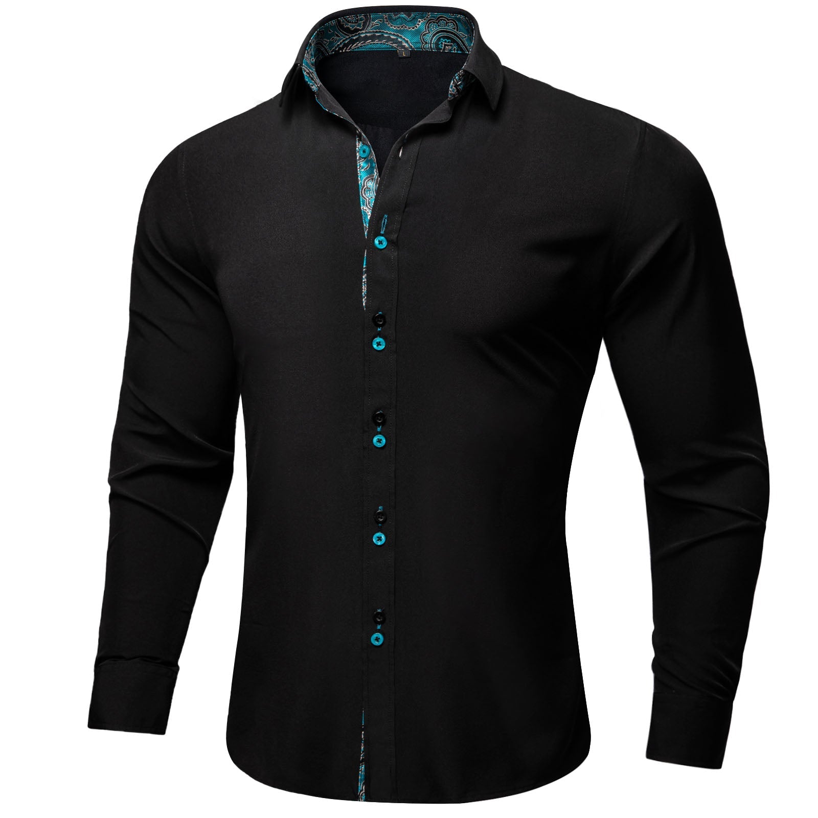 GentCrest Black Paisley Shirt - Image 1