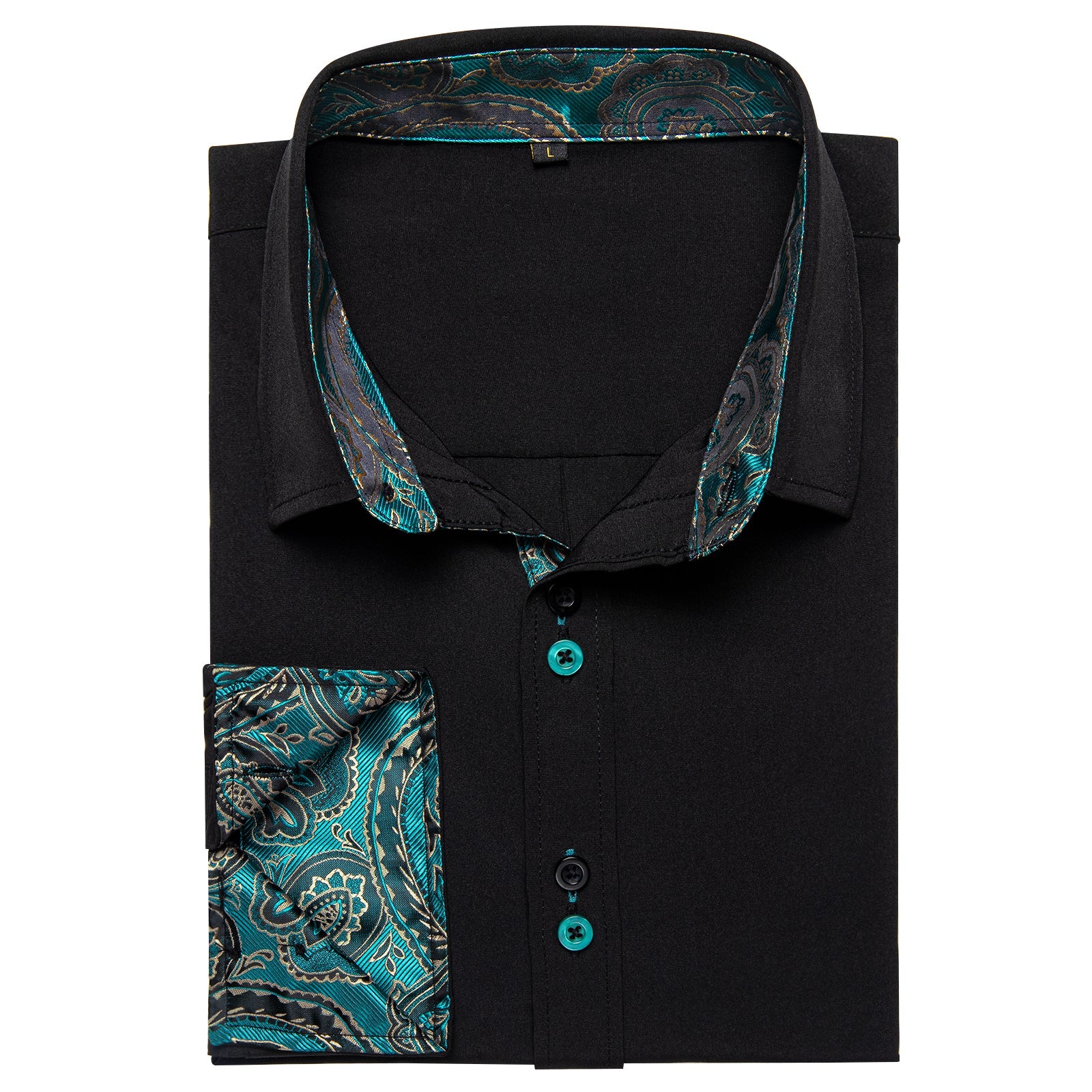 GentCrest Black Paisley Shirt - Image 3