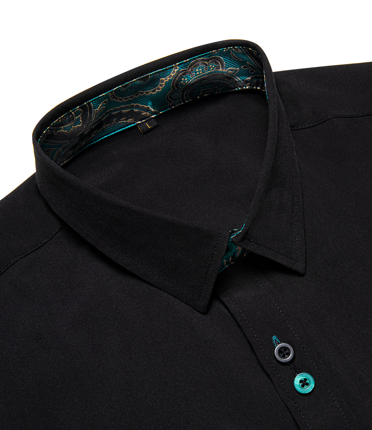 GentCrest Black Paisley Shirt - Image 4