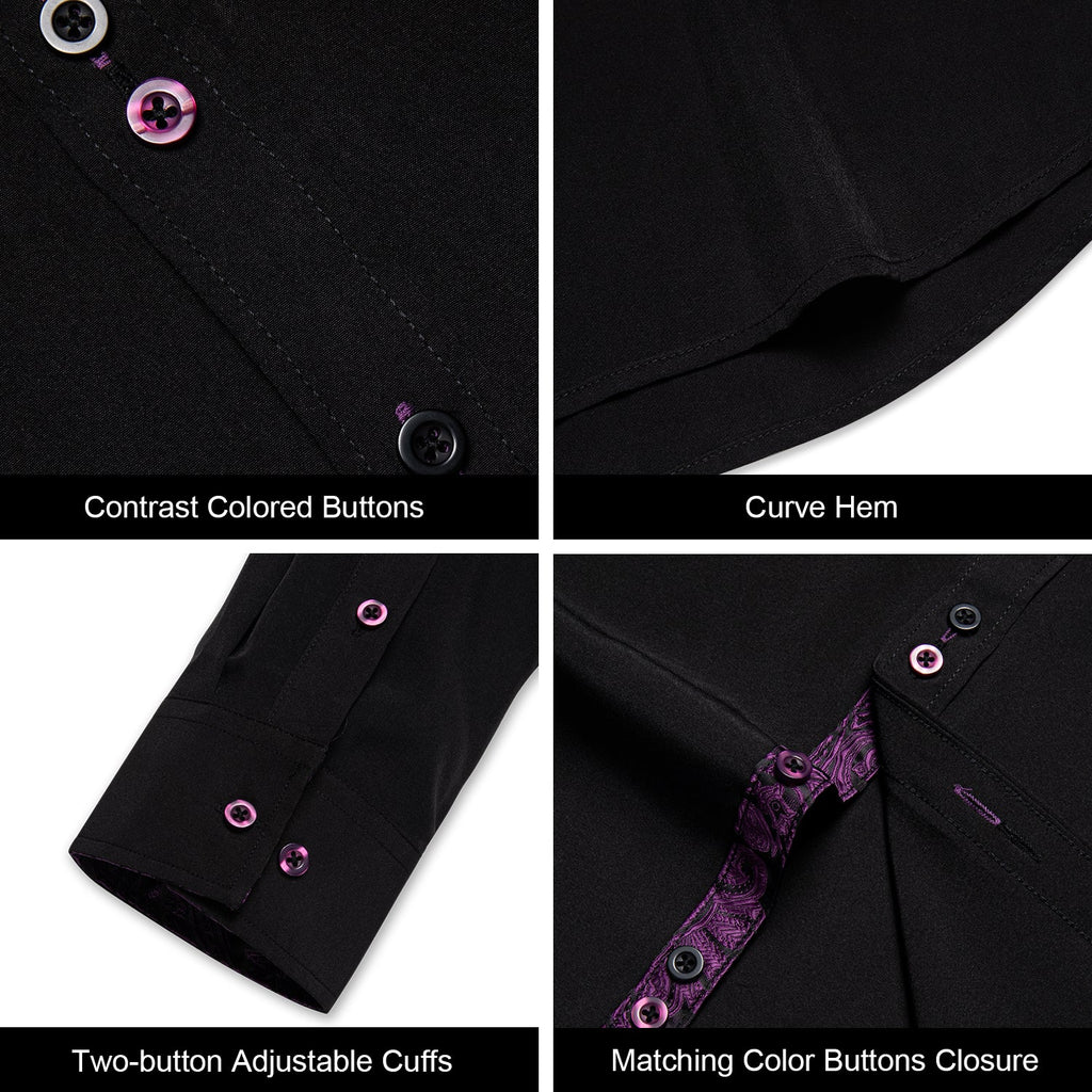 GentCrest Black Paisley Shirt - Image 5