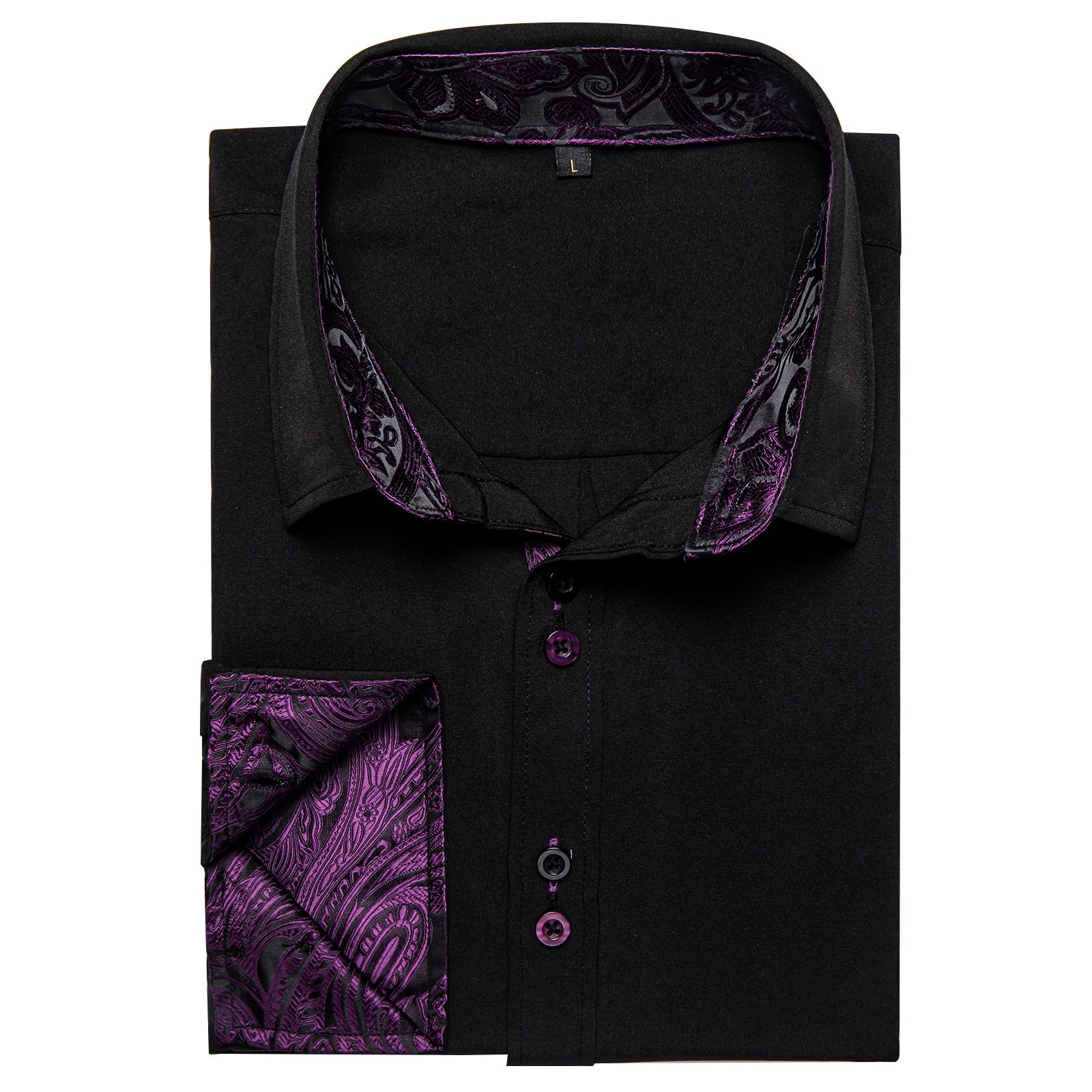 GentCrest Black Paisley Shirt - Image 4