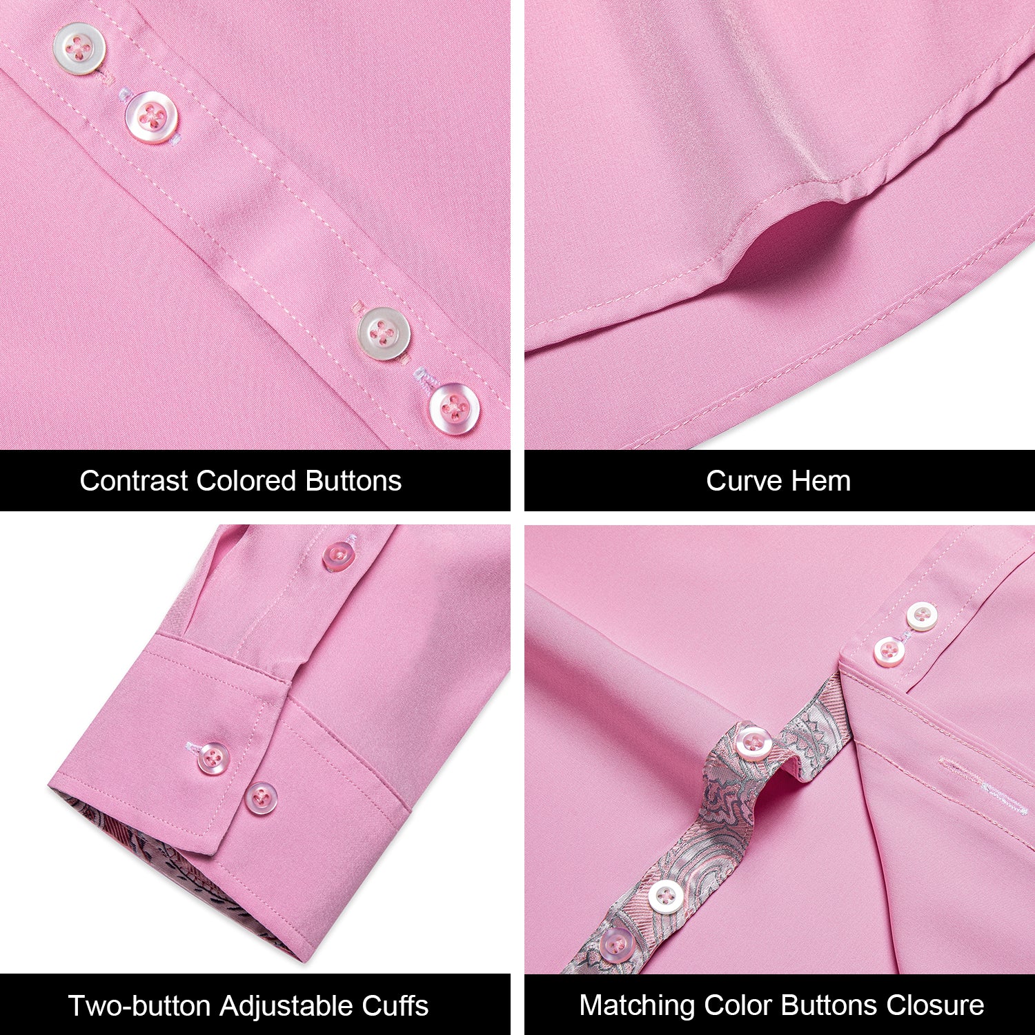 GentCrest Pink Paisley Shirt - Image 8