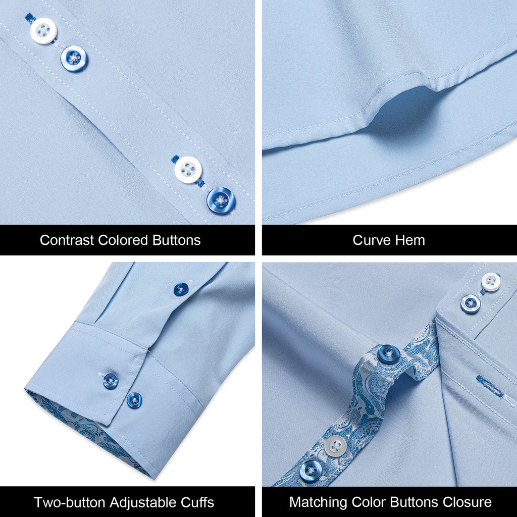 GentCrest Blue Paisley Shirt - Image 5