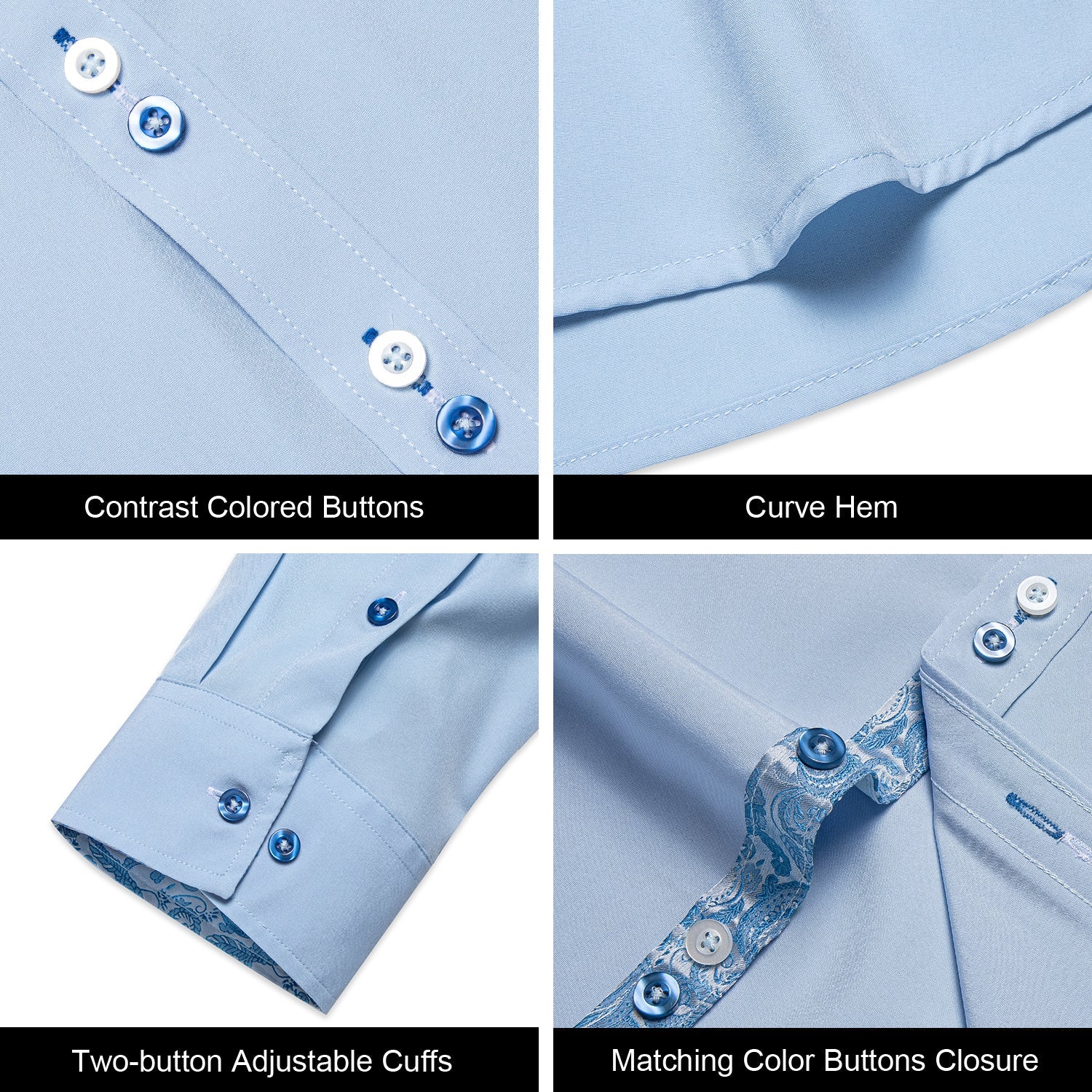 GentCrest Blue Paisley Shirt - Image 5