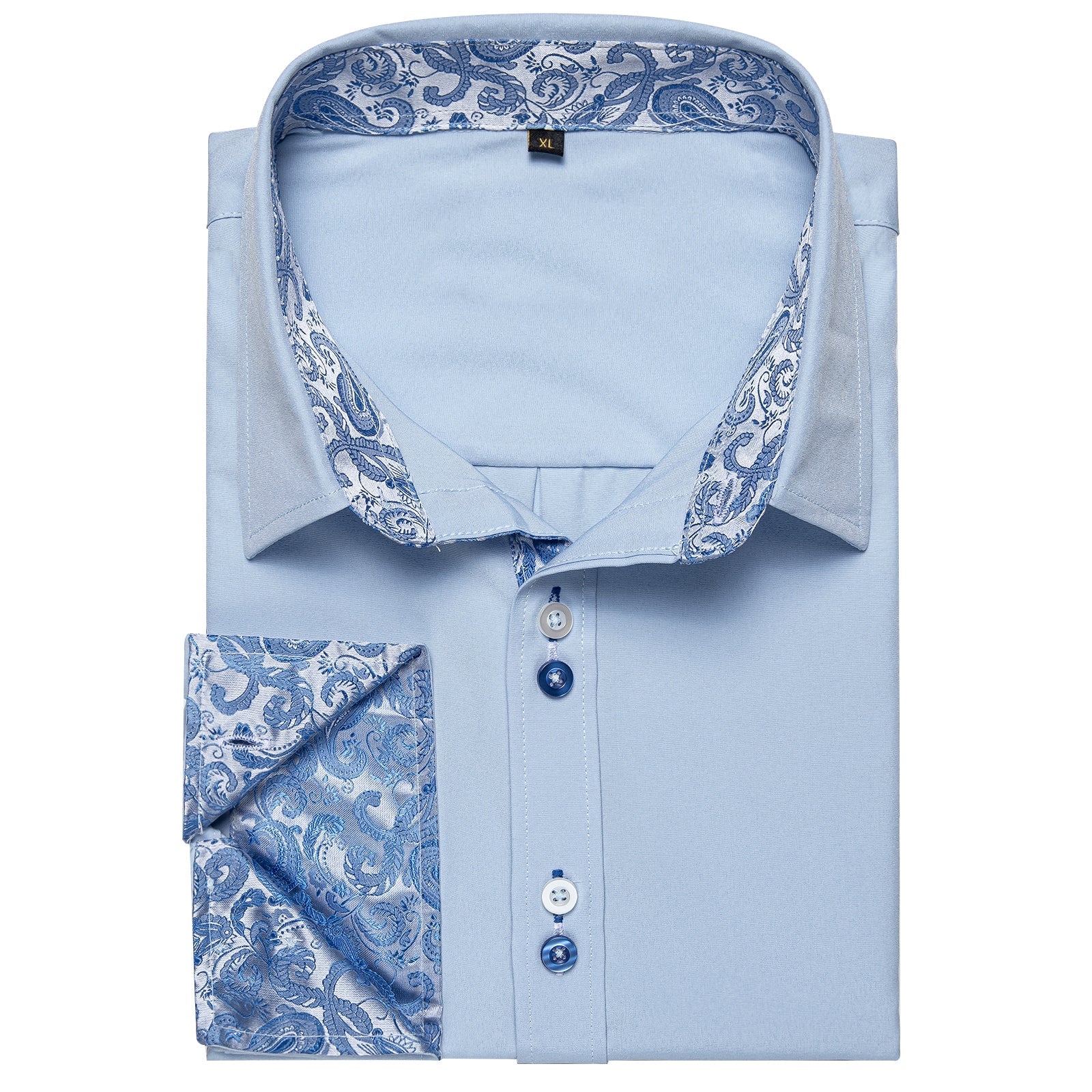 GentCrest Blue Paisley Shirt - Image 4