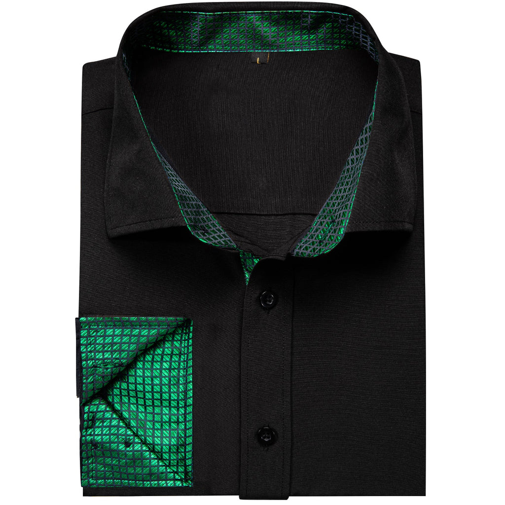 GentCrest Black Solid Shirt - Image 3