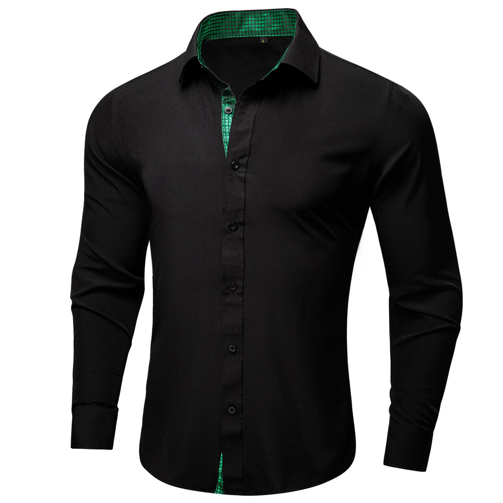 GentCrest Black Solid Shirt - Image 1