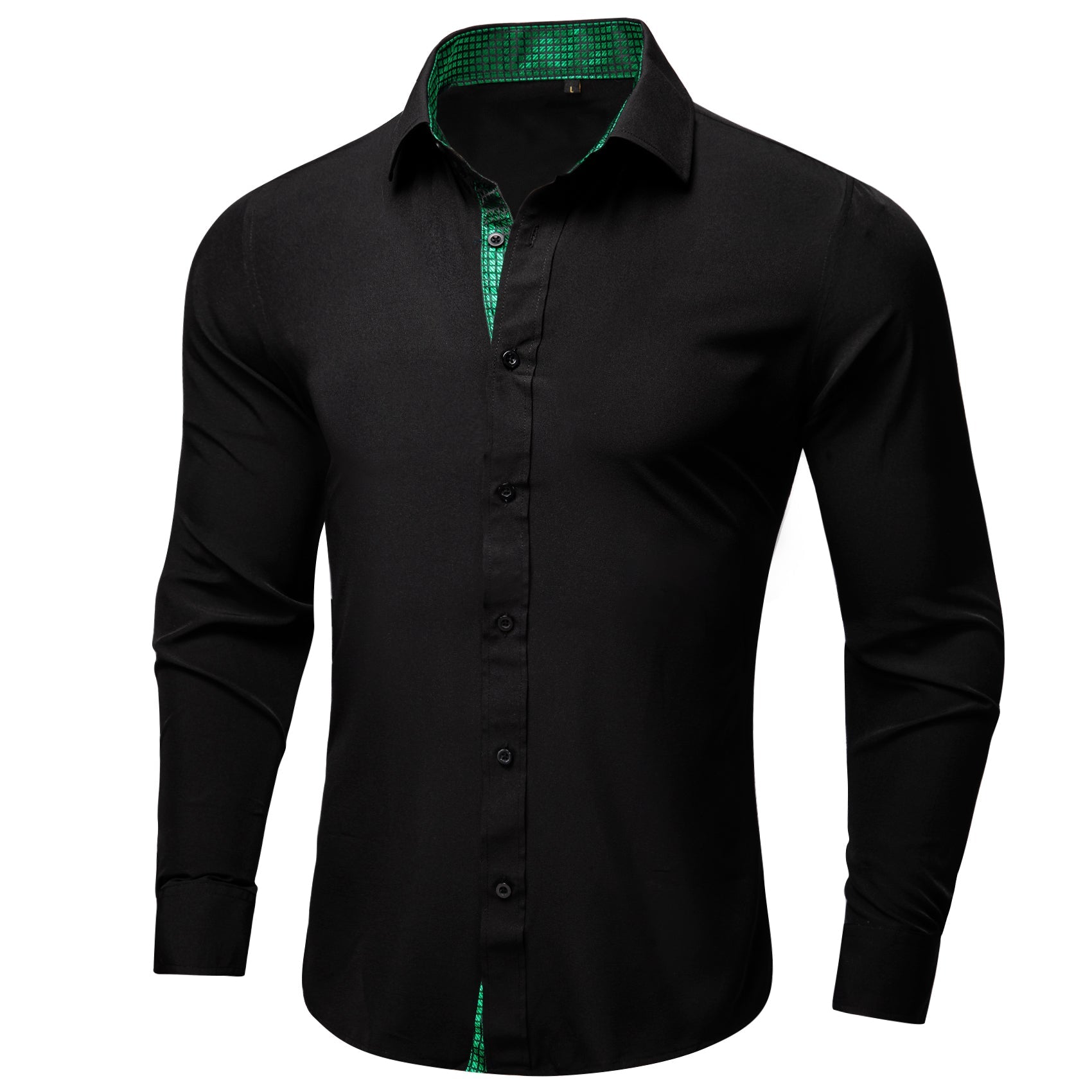GentCrest Black Solid Shirt - Image 1