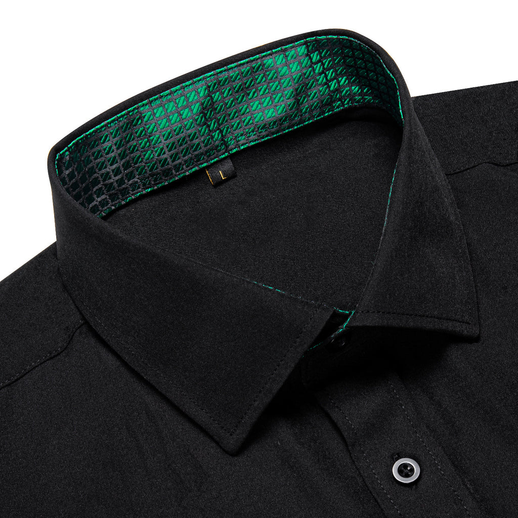 GentCrest Black Solid Shirt - Image 4