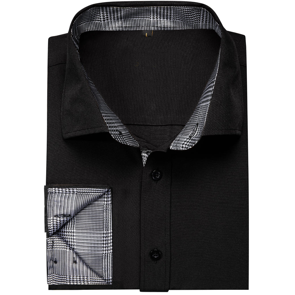 GentCrest Black Solid Shirt - Image 4