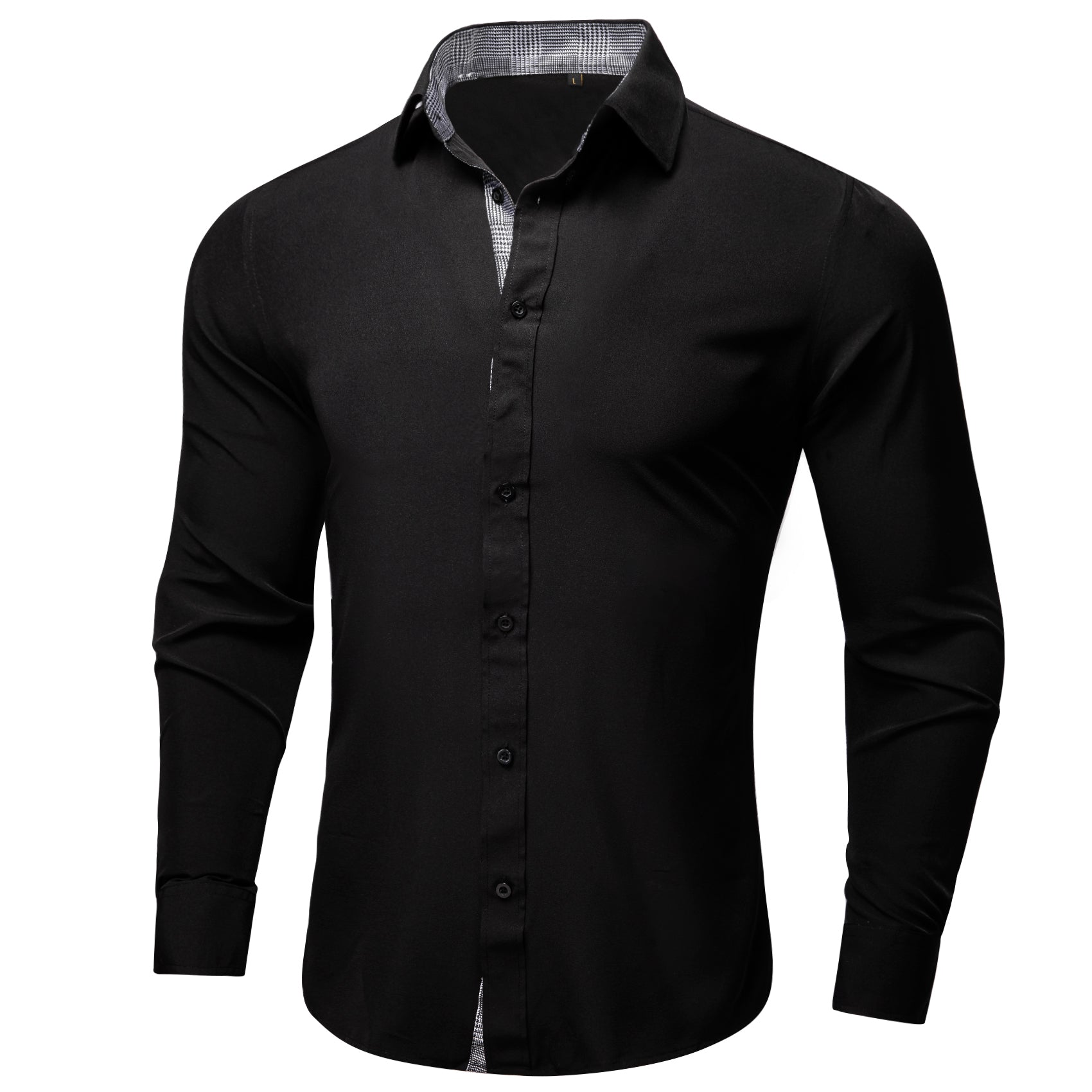 GentCrest Black Solid Shirt - Image 1