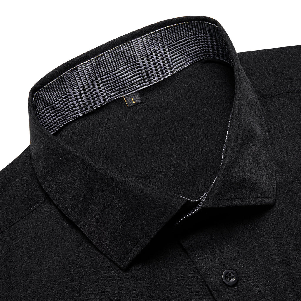 GentCrest Black Solid Shirt - Image 3