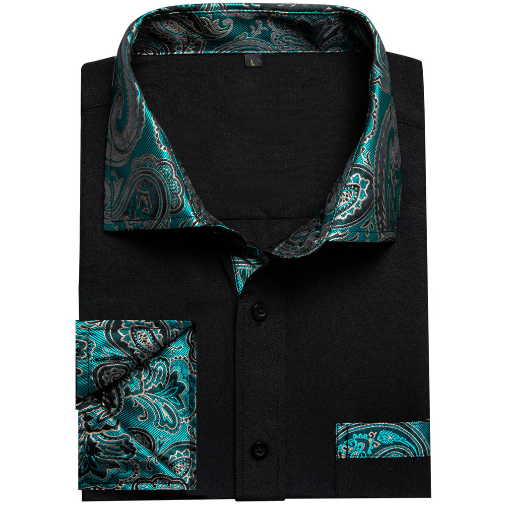 GentCrest Black Paisley Shirt - Image 3
