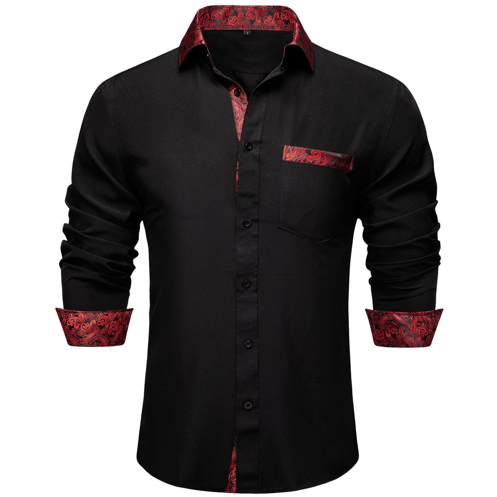 GentCrest Black Paisley Shirt - Image 1