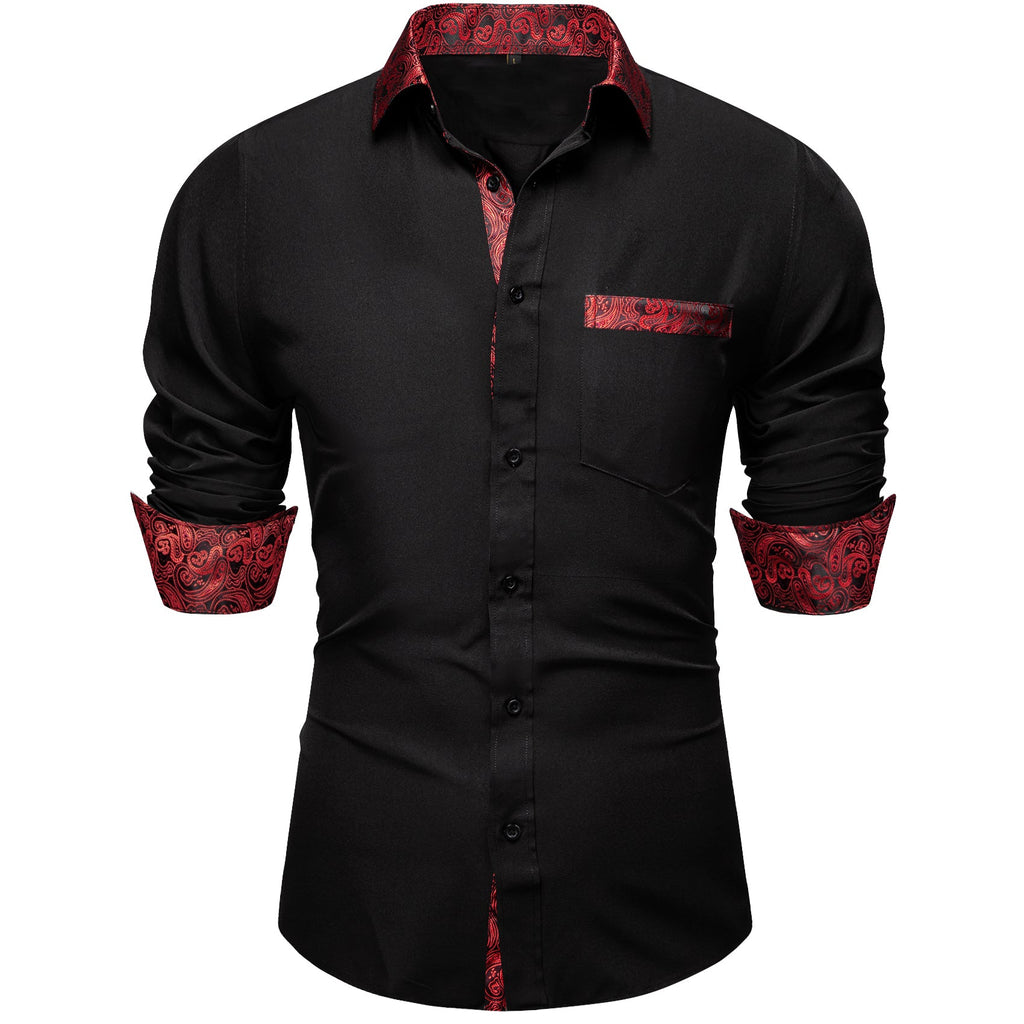 GentCrest Black Paisley Shirt - Image 2