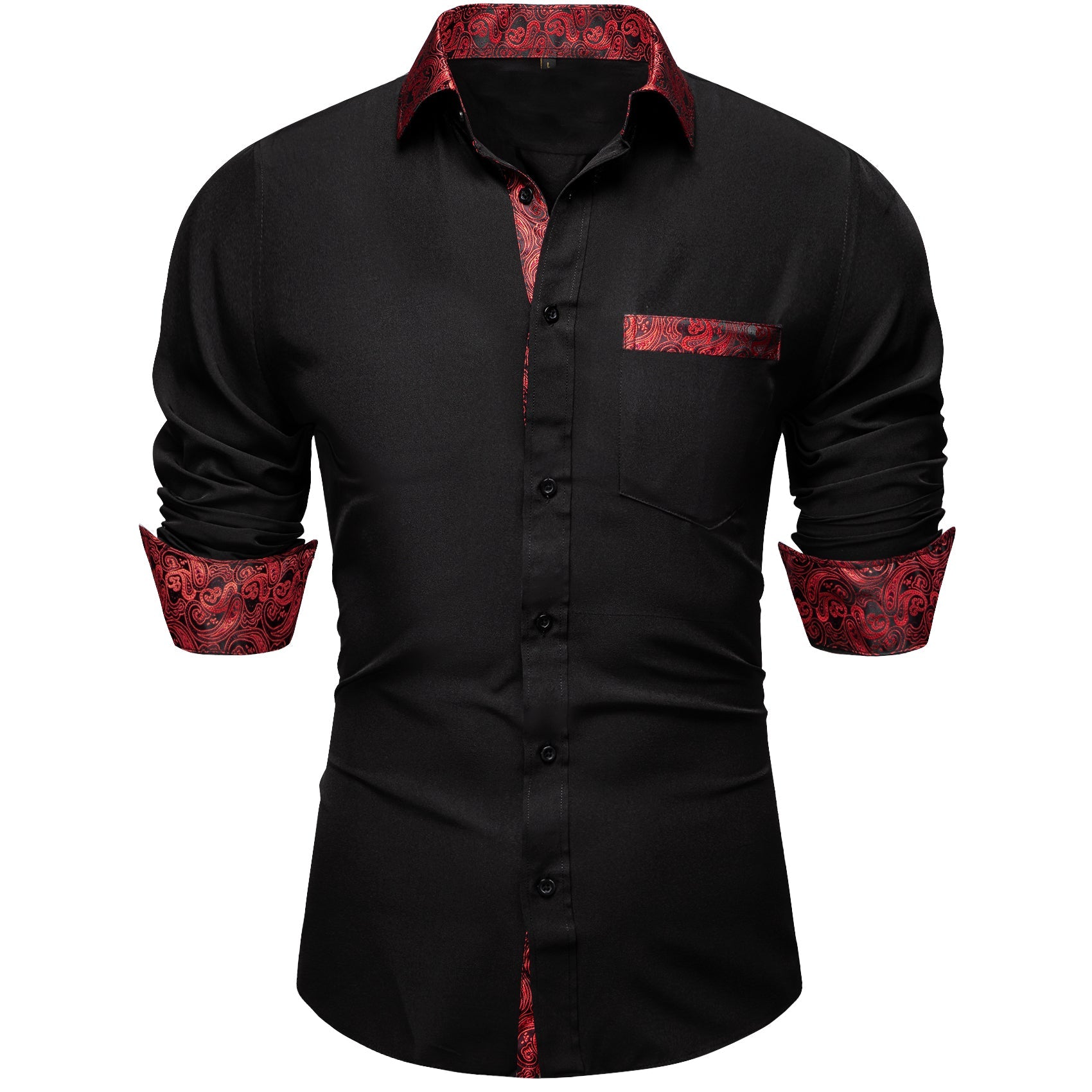 GentCrest Black Paisley Shirt - Image 2